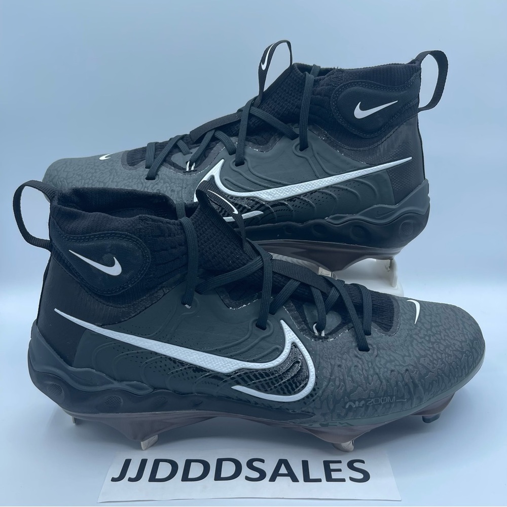 Nike Alpha Huarache NXT Black Metal Baseball Cleats DJ6517-010 Men’s Sizes NEW